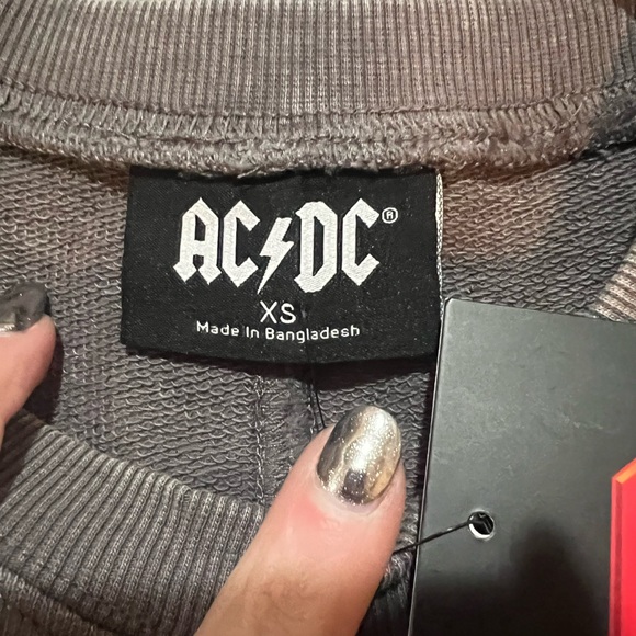 AC/DC Charcoal Tee dress with  Studded Logo - Picture 4 of 4